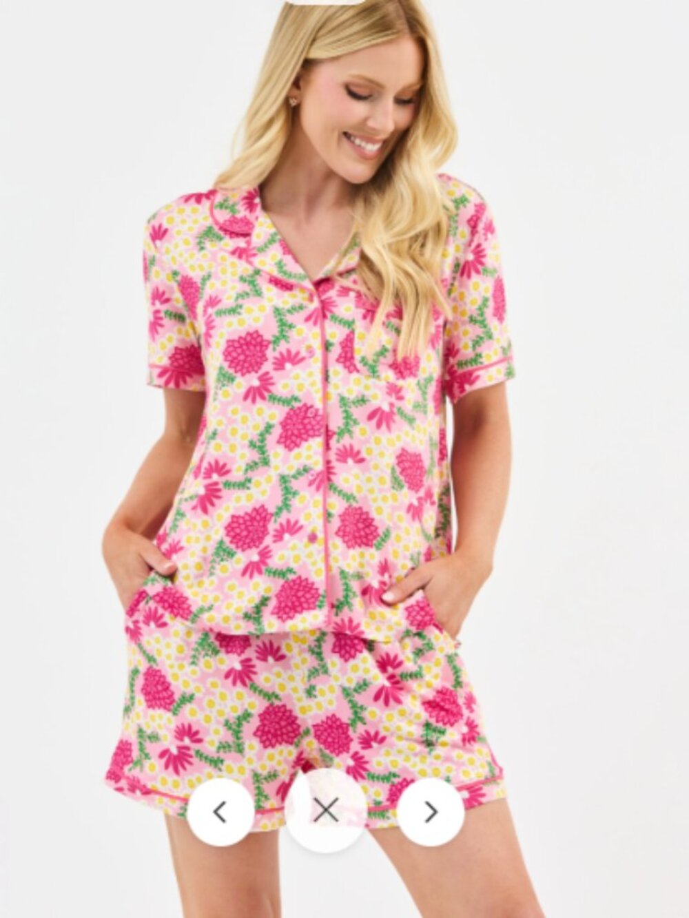 NWT Women’s Mary Square Charlotte Shorts Set Daisy Chain Pink – Medium